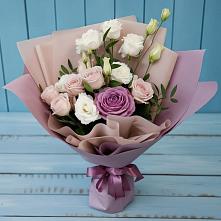 Букет цветов из:  Розы и Лизиантусы в Лычково