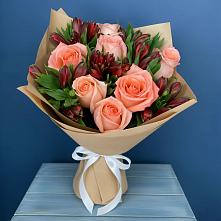 Букет цветов из:  Розы и Альстромерии в Лычково