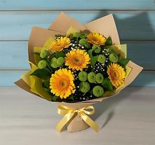 Букет цветов из:  Герберы и Хризантемы в Лычково