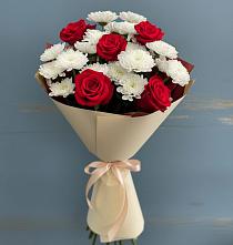 Букет цветов из:  Розы и Хризантемы в Лычково
