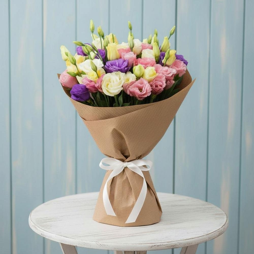 Букет цветов из: Лизиантусы в Лычково