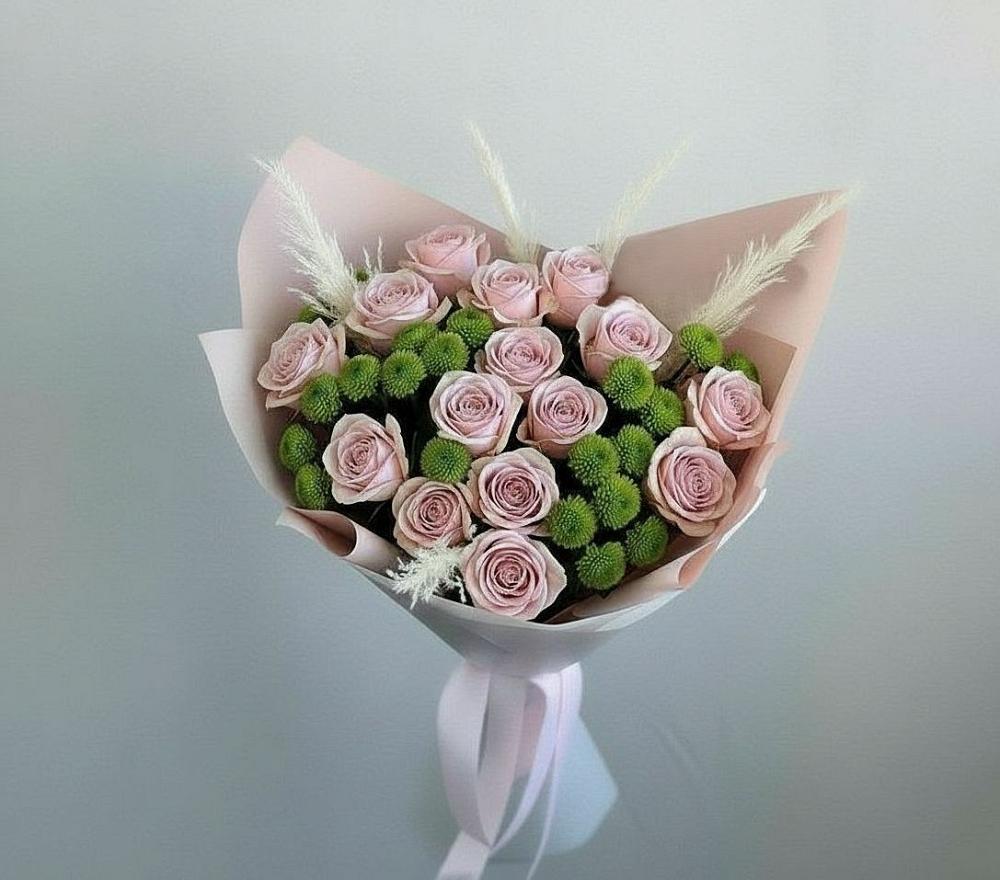 Букет цветов из: Розы и Хризантемы в Лычково