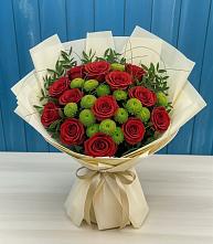 Букет цветов из:  Розы и Хризантемы в Лычково