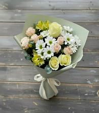 Букет цветов из:  Альстромерии, Розы и Хризантемы в Лычково