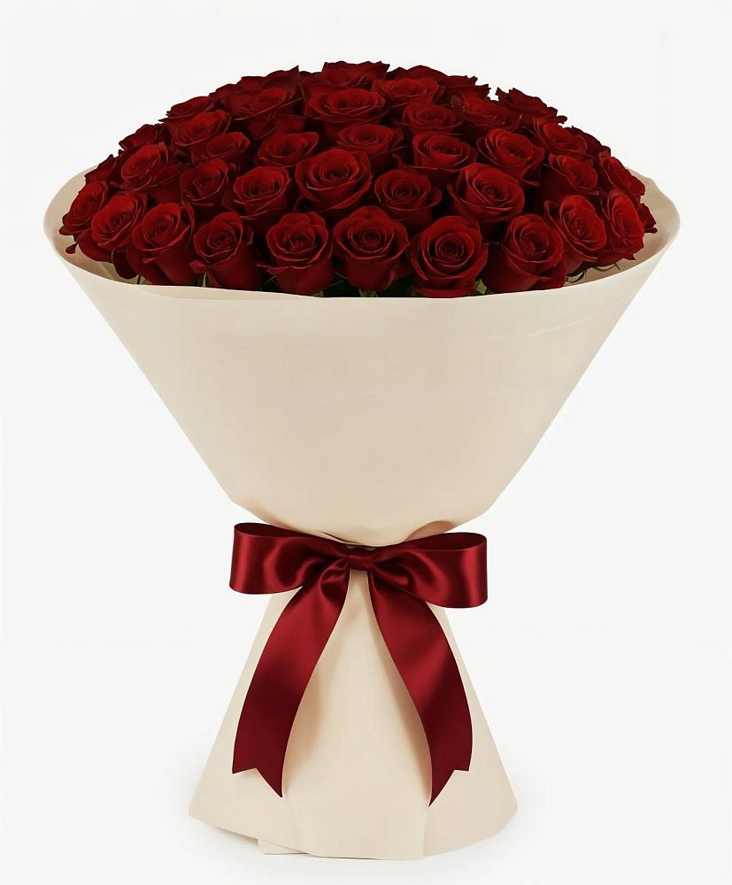 Букет 101 Бордовая роза Блэк Бакарра в Лычково