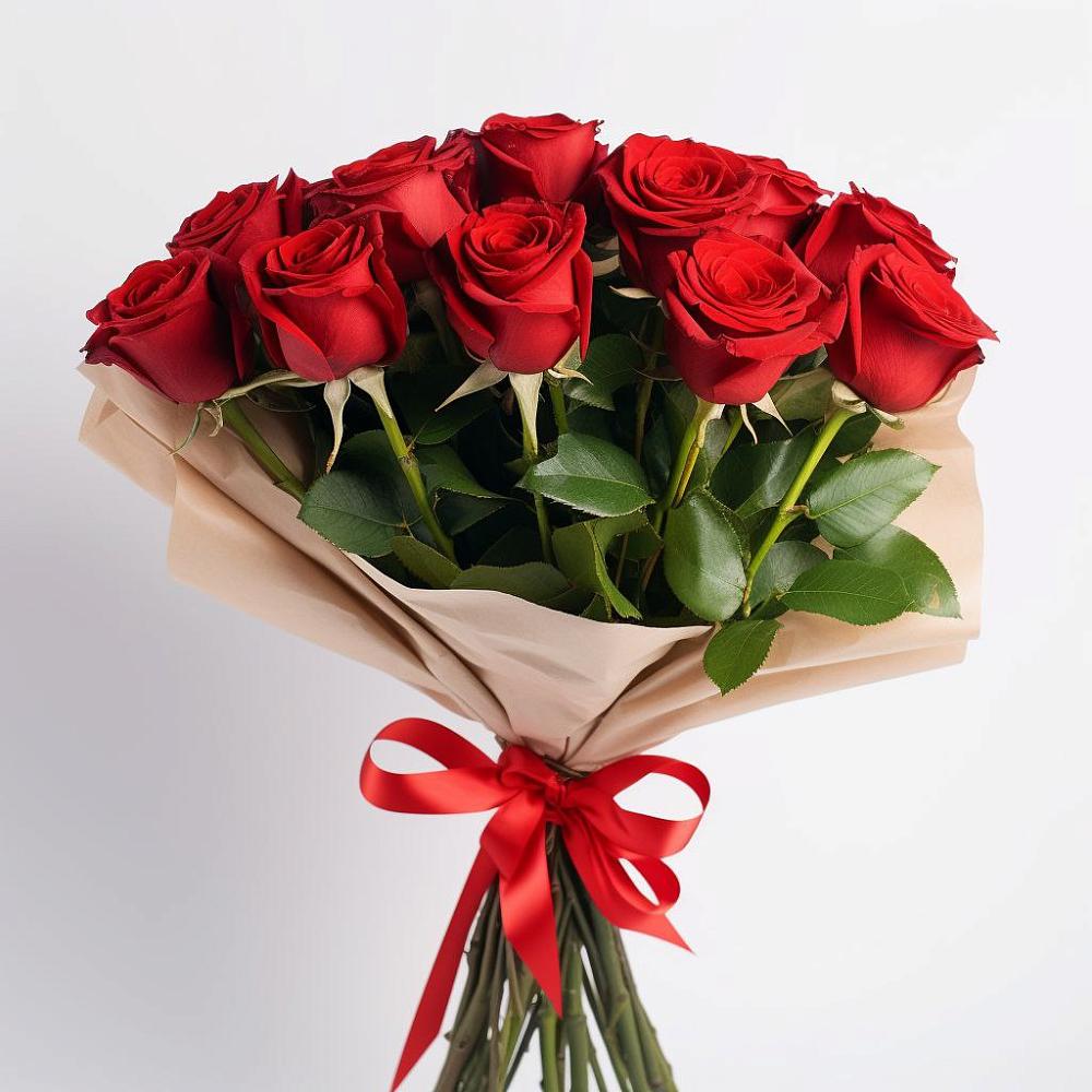 Букет 11 Красных роз Эдлесс Лав в Лычково