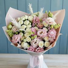 Букет цветов из:  Альстромерии и Розы в Лычково